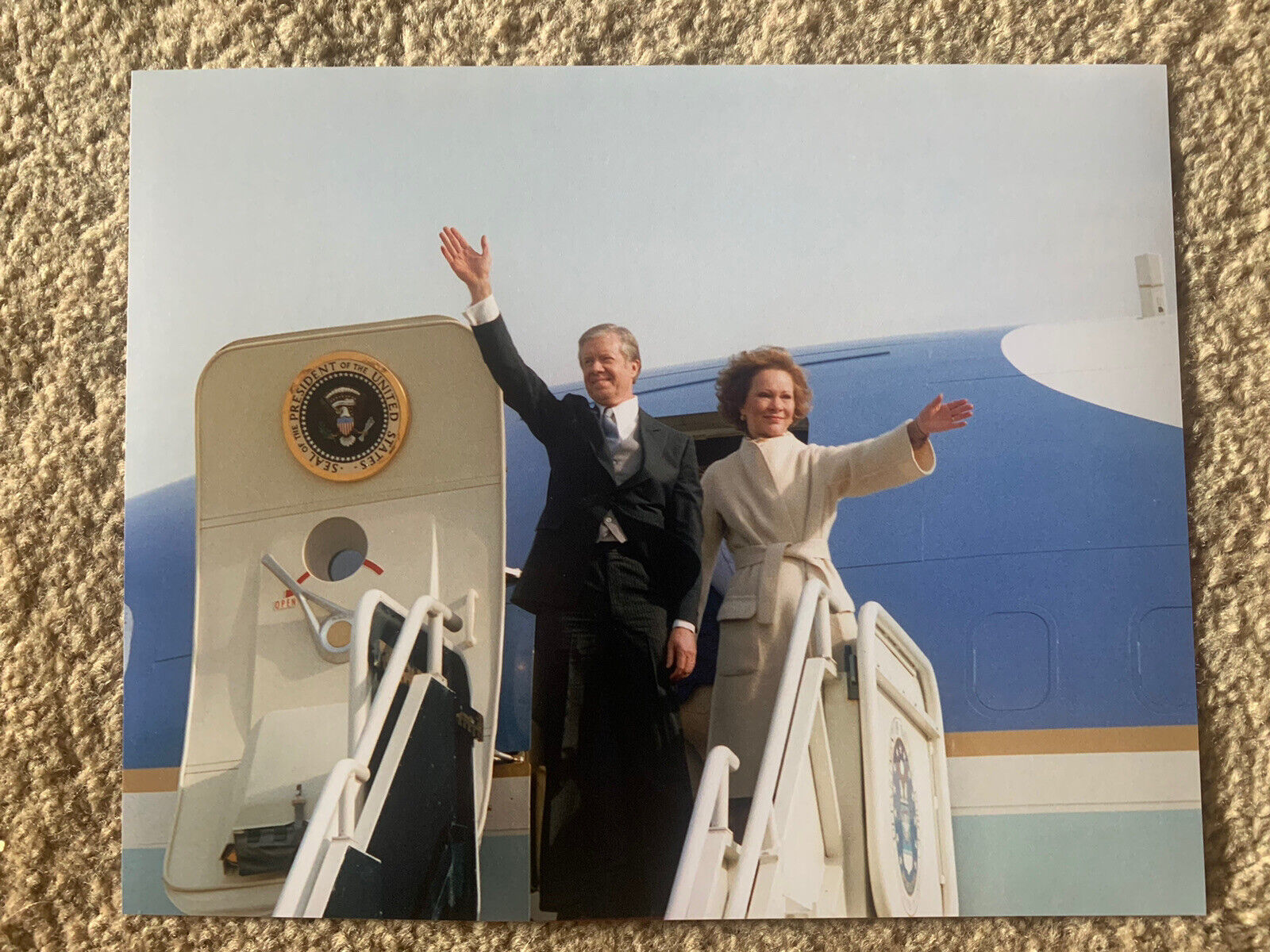 Jimmy & Rosalynn Carter President 8x10 B&W Promo Photo Poster painting #6