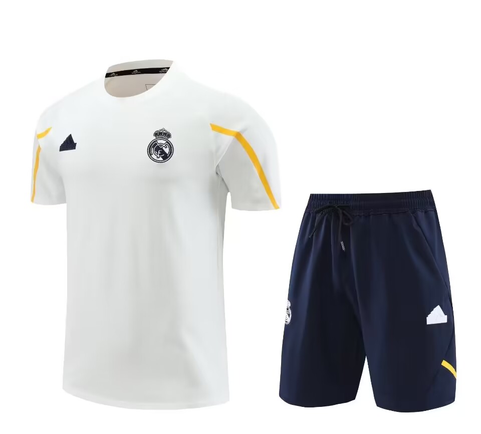 24/25 Real Madrid Training Kit White Football Shirt Thai Quality