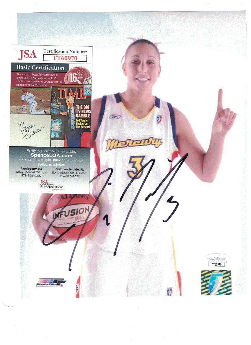 Diana Taurasi Phoenix Mercury WNBA Basketball Signed 8x10 Photo Poster painting JSA Certified