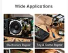 FNIRSI HS-03 Cordless Upgraded Soldering Iron 10W 100-450&deg;C Swappable 2600mAh Battery Type-C 0.96" IPS Screen 1&deg;F Step Adjustment F210 Tips 7s Heat Up 
