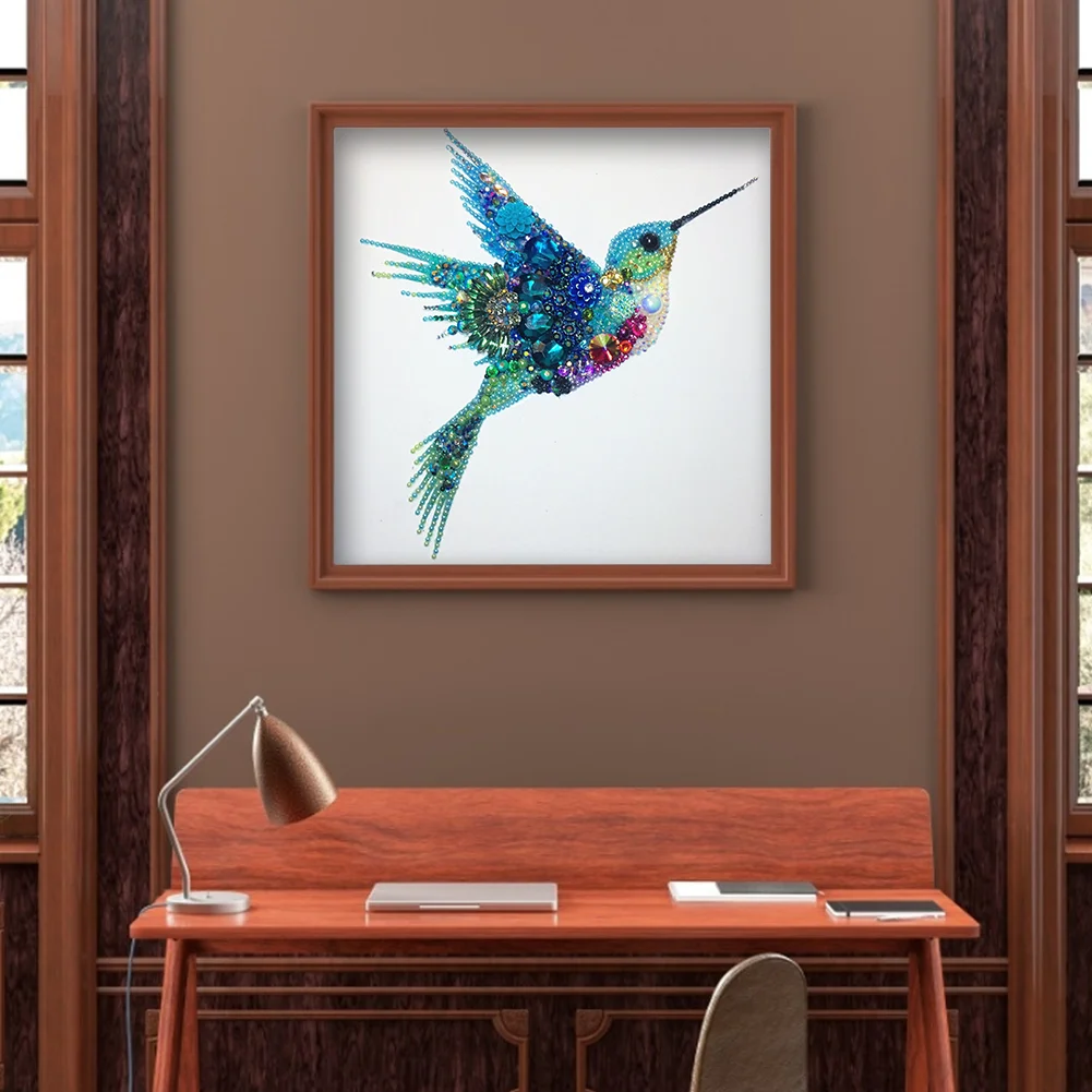 Diamond Painting - Partial Special Shaped Drill - Hummingbird(30*30cm)