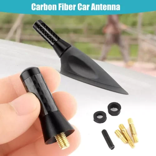 Dronehint Car 1.4" Carbon Fiber AM/FM Radio Car Short Antenna Stubby Screws Aluminum Parts (For: GMC) Parts