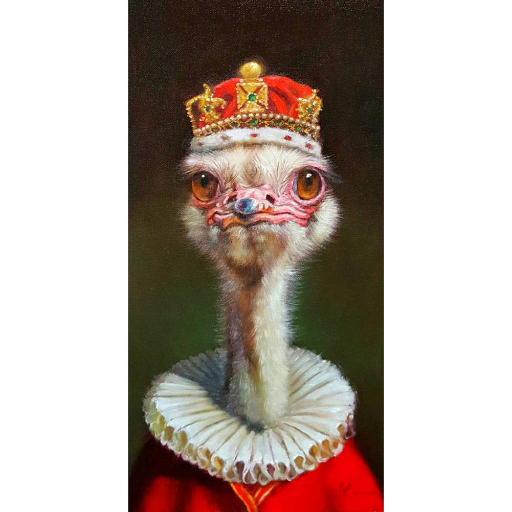 

40*80CM - Round Drill Diamond Painting - King Ostrich, 501 Original