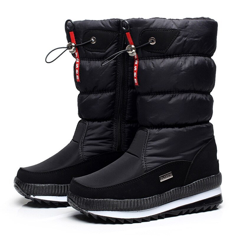 Zingj Waterproof Wedges Snow Boots for Women High Platform Cotton Boots Thickened Non-slip Plus Velvet Cotton Shoes Botas Mujer