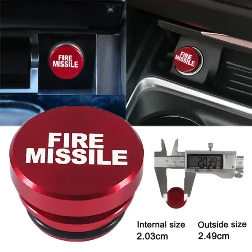 Dronehint Red 12V Car FIRE MISSILE Button Cigarette Lighter Plug Cover Parts Accessories  (For: Land Rover) Parts