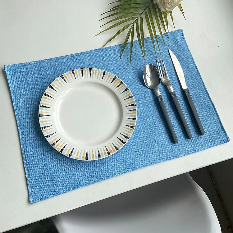 Double Layer Imitation Linen Art Dining Mat 