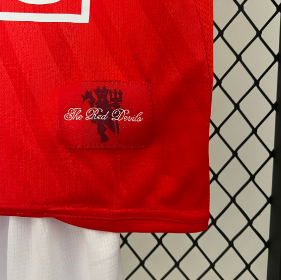 Retro 2007/2008 Manchester United Home Kids Kit Football jersey Thai Quality