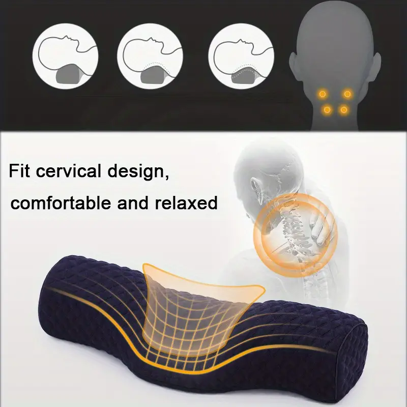 1pc cervical pillow neck care for comfort and relief anywhere perfect for travel and camping details 3