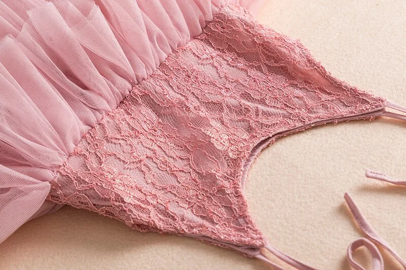 Girls Summer Dresses For Kids Sling Lace Tulle Tutu Birthday Clothes Baby Elegant Dress Wedding Party Children Princess Costume