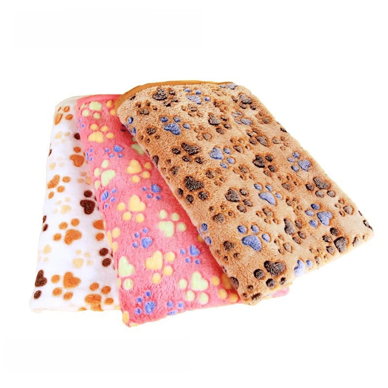 In Stock Pet Blanket Four Seasons Universal Cat And Dog Blanket Thickened Flannel Paw Printing Blanket Pet Supplies