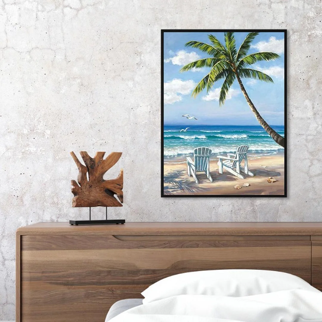 Full Embroidery Beach Counted Cross Stitch 11CT 3 Strand Cotton Needlework