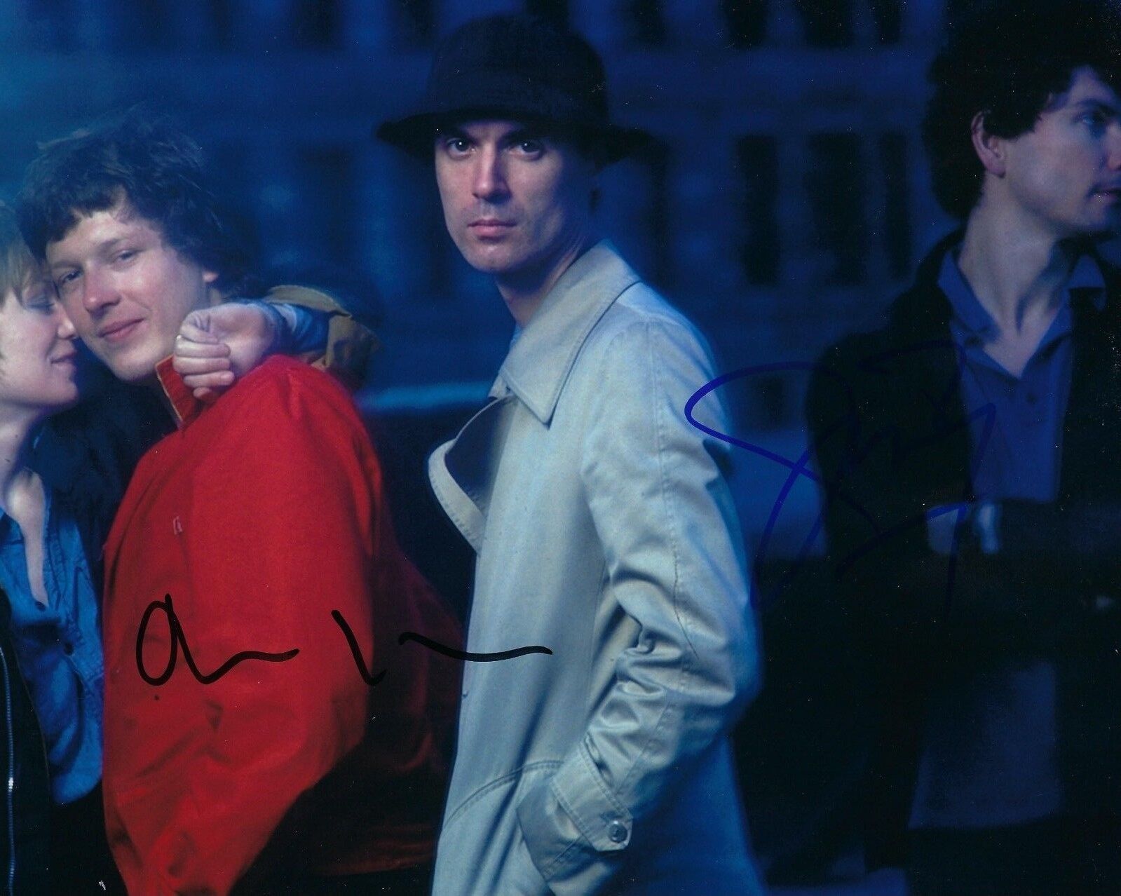 GFA Talking Heads Band * DAVID BYRNE & JERRY HARRISON * Signed 8x10 Photo Poster painting COA