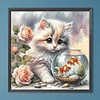 Cute Cat-Full Round Diamond Painting 30*30cm