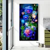 Diamond Painting-DIY Full Round Drill Blue Crystal Flower(40*70CM)