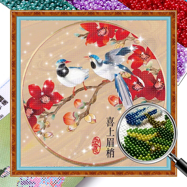 Magpie (70*70cm) 11CT Bead embroidery gbfke
