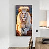 (40*70cm)Lion - Full Round Drill Diamond Painting