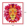 Lion - 14CT Stamped Cross Stitch Kit(19x20cm)
