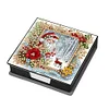 (US Local)5D DIY PU Santa Claus Diamond Painting Notecard Box Gem Art Note Holder