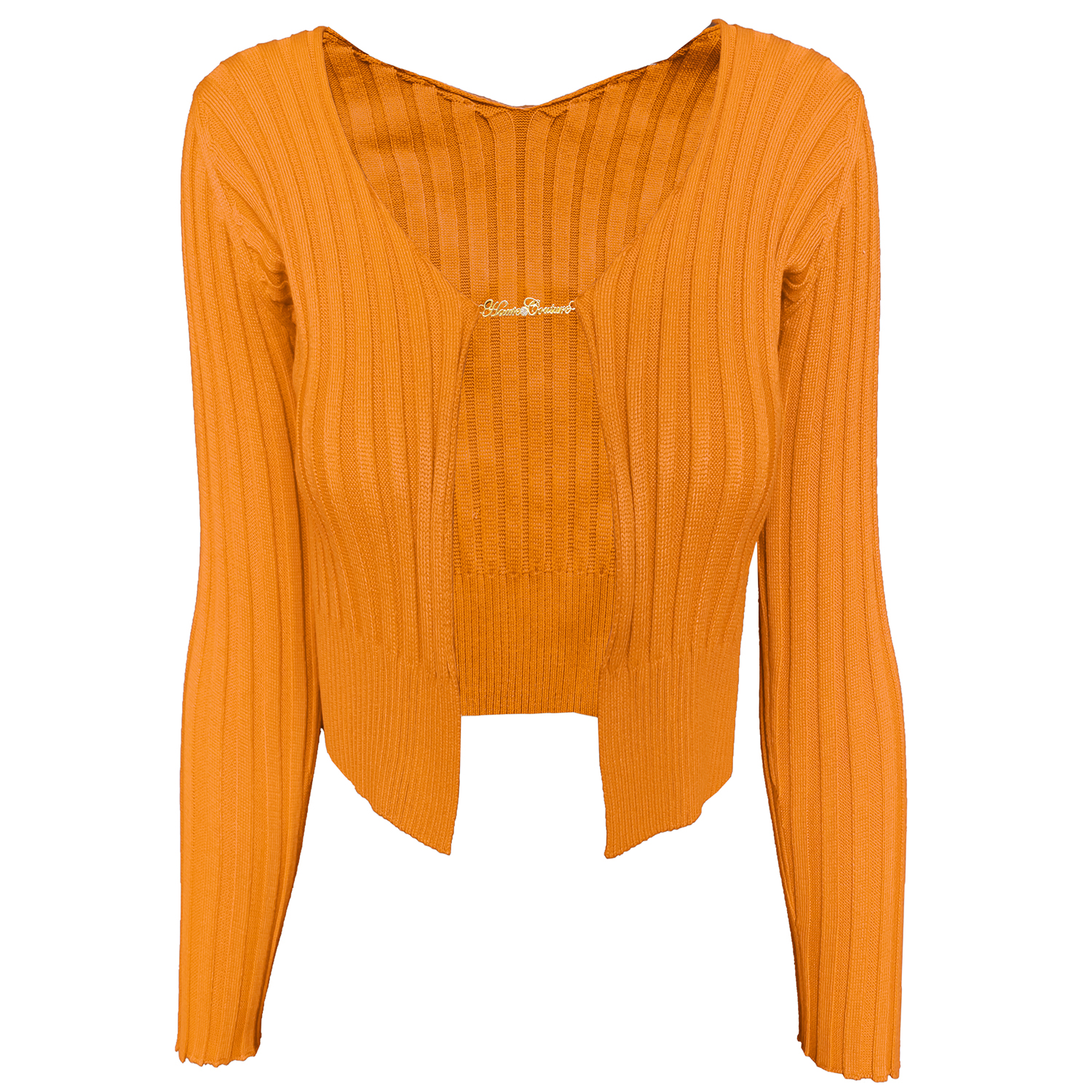 Ootddress Sexy Knitted Long Sleeve Cardigan Sweaters for Women Casual Shirts Ladies Ribbed Knit Cropped Tops Pullovers Femme 2025