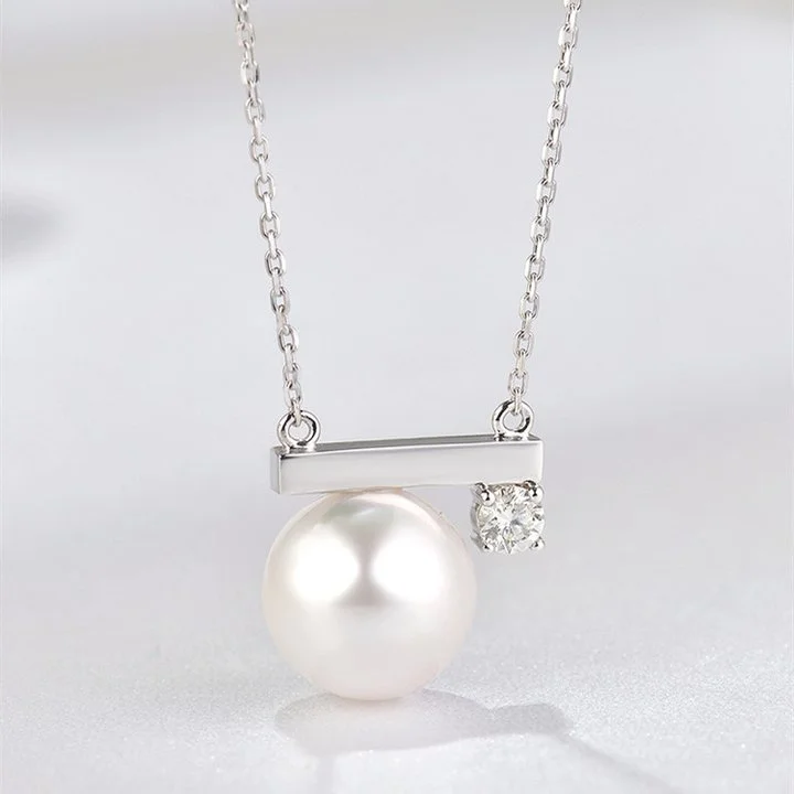 S925 A Happy Life is Built upon Balance Pearl Balance Necklace