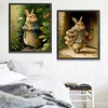 (US Local)2pcs/set Rabbit-11CT Stamped Cross Stitch Kit(40x50cm)