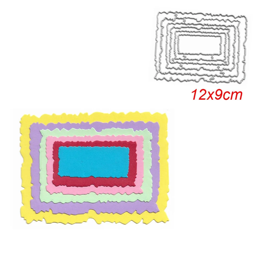 Square Star Heart Rectangle Circle Dies Frame Metal Cutting Die For DIY Scrapbooking Paper Cards Die Cuts Photo Album Making