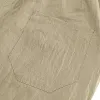 Men's Vintage Linen Casual Beach Vacation Three-Quarter Shorts by Inlyline