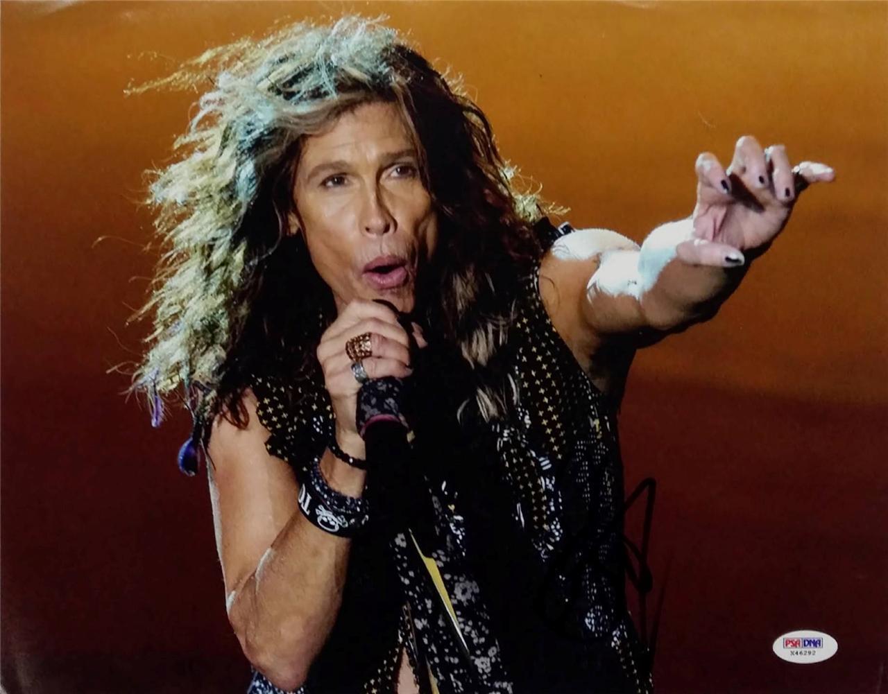 Steven Tyler Signed 11x14 Aerosmith Photo Poster painting PSA/DNA Auto Autograph C