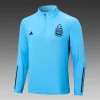 2022 Argentina Half-Pull Training Suit Sky Blue Football Shirt 1:1 Thai Quality Set