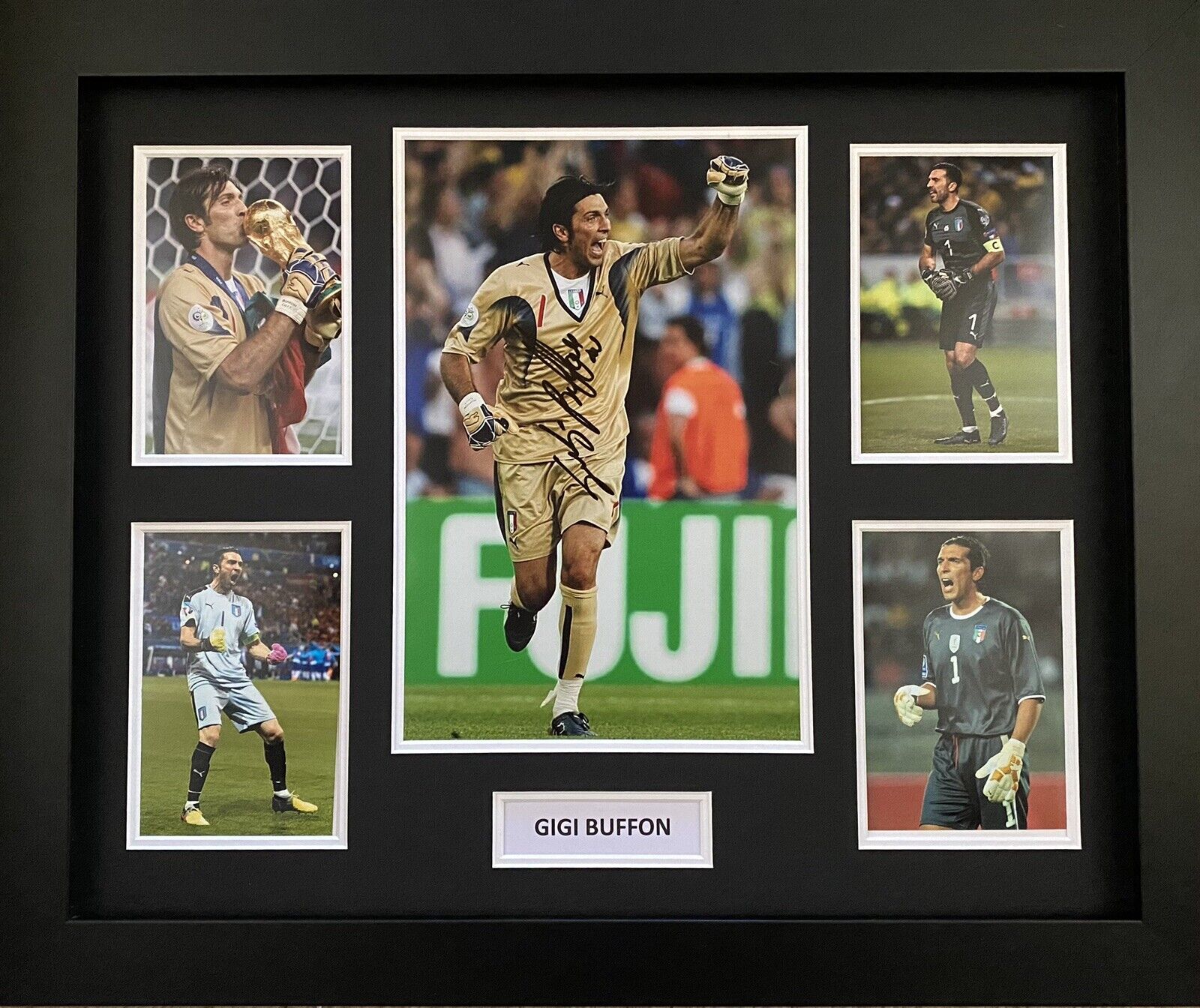 Gianluigi Buffon Signed Italy Photo Poster painting In 20x16 Frame Display, Exact Proof