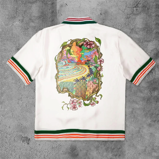 Loveciss®/ Personalized Print Vacation Noble Luxury Printed Casual  Short Sleeve Shirts