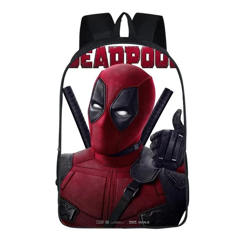 Buzzdaisy Deadpool Marvel Backpack School Supplies Satchel Casual Book Bag School Bag for Kids Boy Girls Backpack Junior Bag