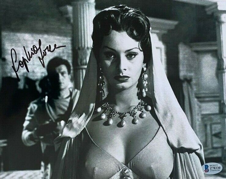 Sophia Loren signed autographed 8x10 Photo Poster painting Beckett COA