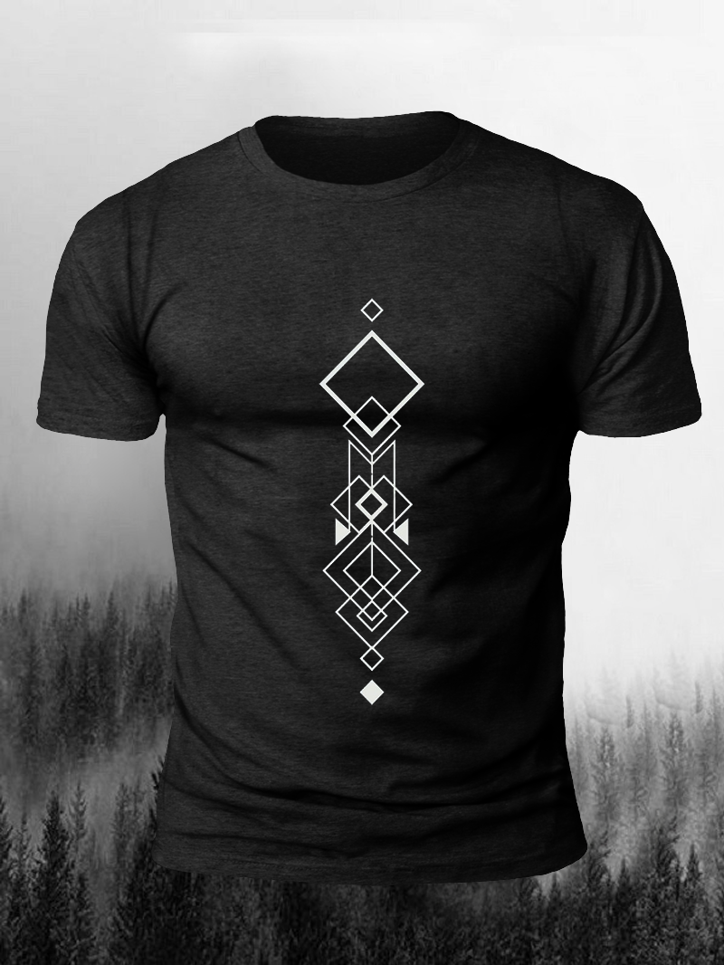 Men's Geometric Print T-Shirt