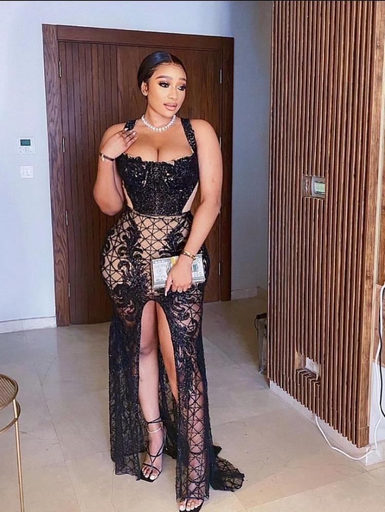 Promsstyle Promsstyle Sexy low cut sequins front slit sheer mesh sling dress Prom Dress 2023