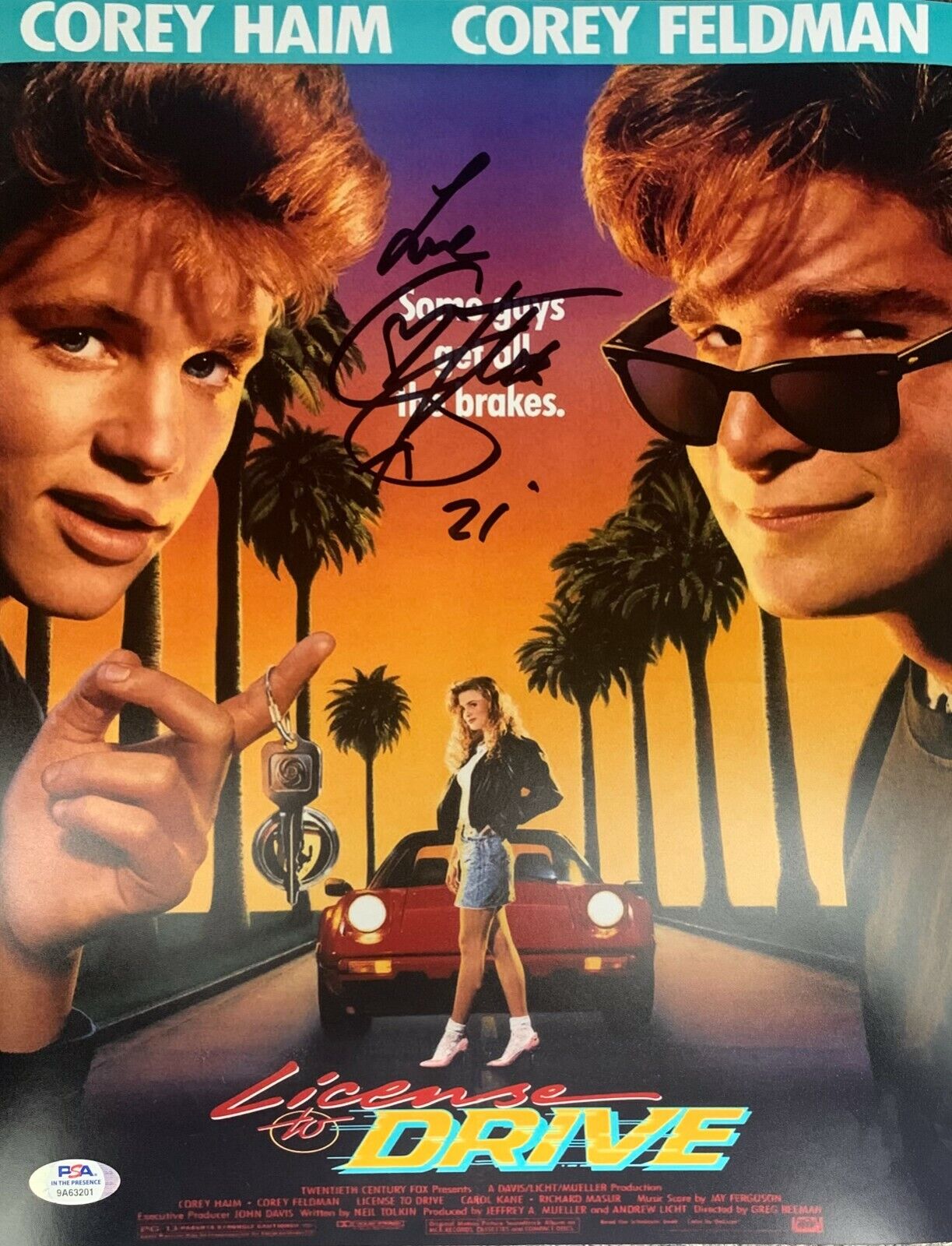 Corey Feldman autographed signed inscribed 11x14 Photo Poster painting License To Drive PSA COA