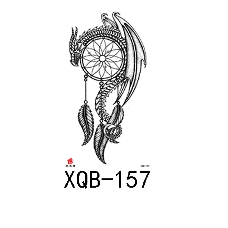 Small Full Arm Waterproof Tattoo Sticker Half Arm Arm Fierce Wolf Head Animal Arm Lasting European and American Tattoo Sticker