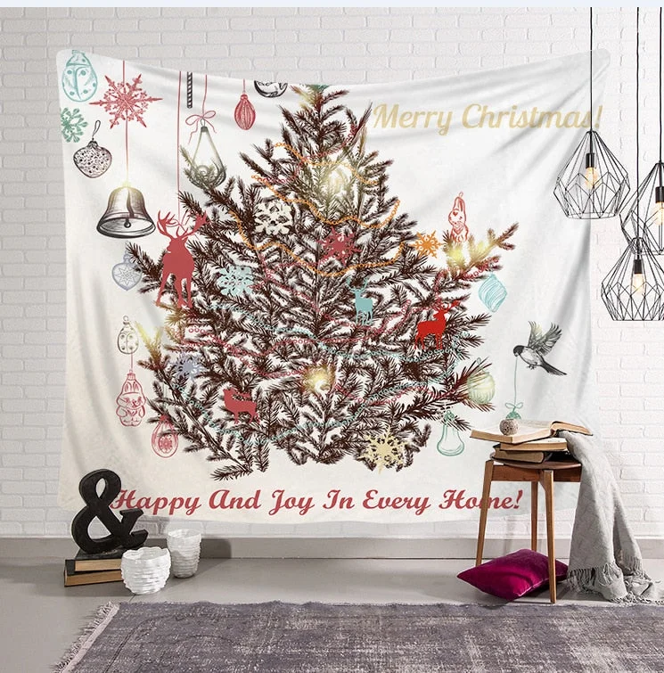 Christmas Home decor Santa Claus Hot Xmas Art Home Wall Hanging Tapestry Wall Ornamentation Christmas Wall Decor Tapestry