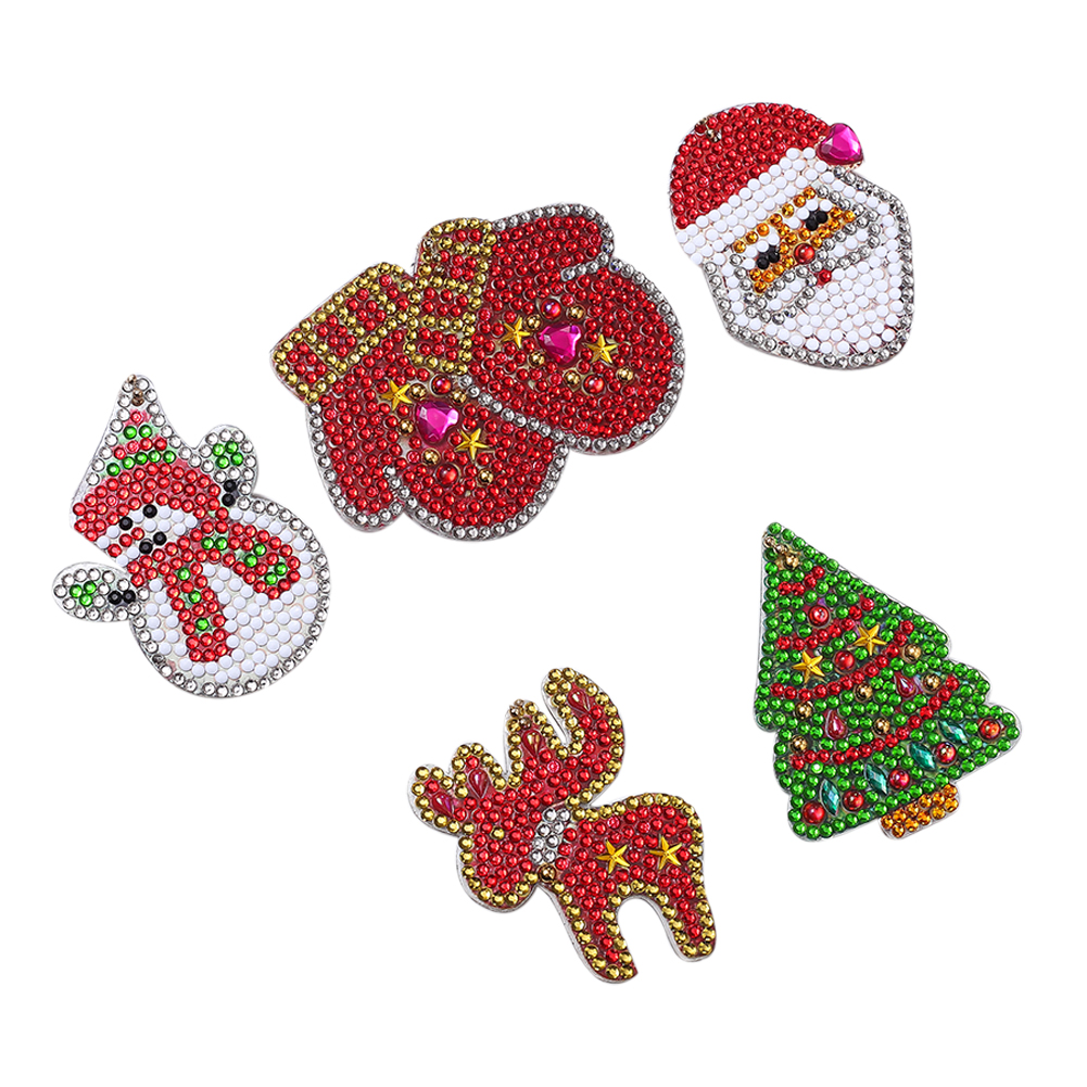 

5pcs Xmas - 5D DIY Craft Keychain, 501 Original