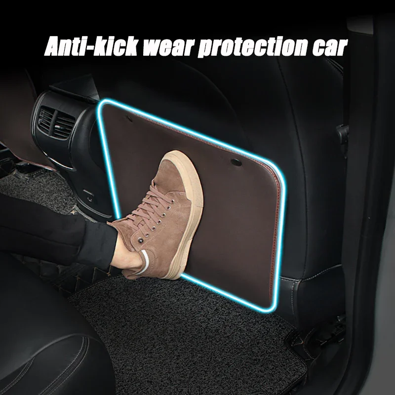 Seat Anti-Kick Pad Ambient Light Colorful Sound-Activated Light Protection Pad