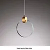 Modern LED Pendant Light Chandelier Long Hanging Light Gold for Office Entrances