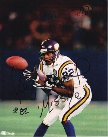 Qadry Ismail Signed - Autographed Minnesota Vikings 8x10 inch Photo Poster painting with Missile