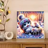 Diamond Painting-DIY Crystal Rhinestone Snowy Cat