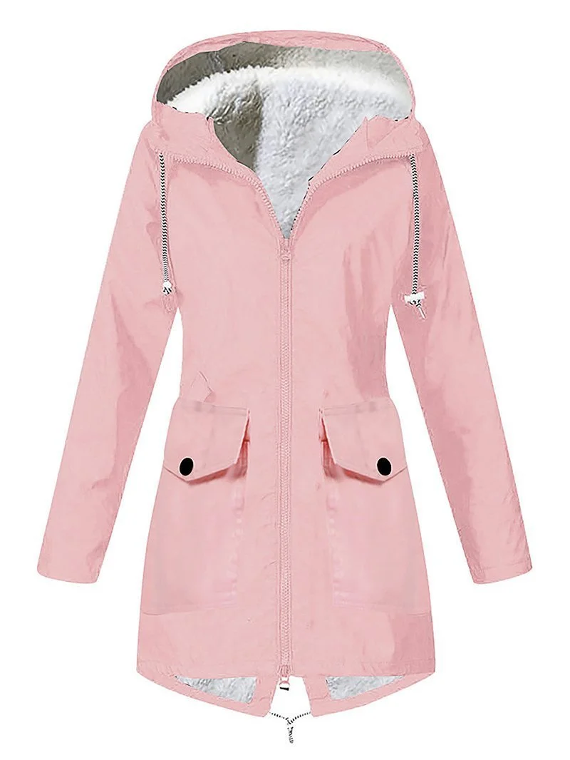 Women's Fleece Outdoor Mountain Climbing Clothes Hooded Jacket