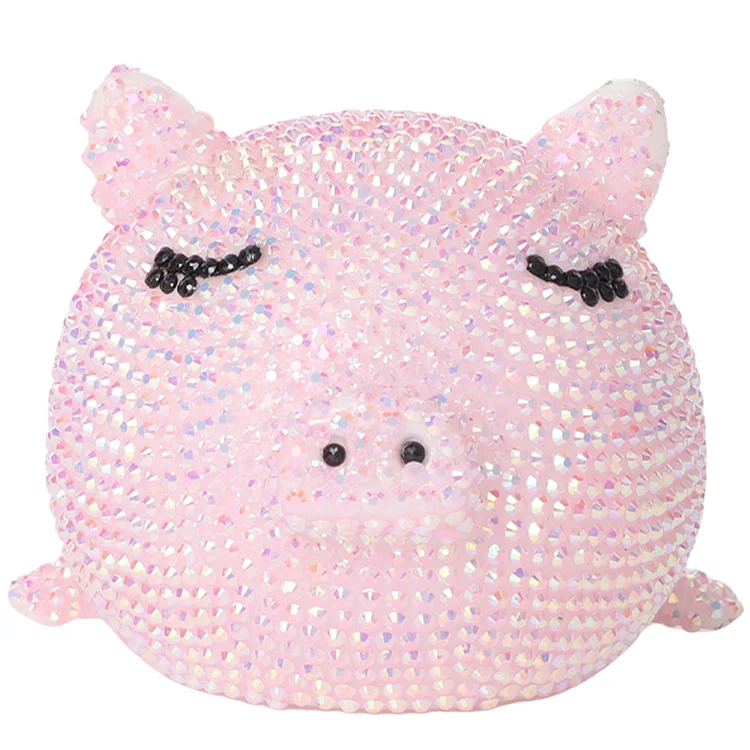 【Lamp】Pink Pig Diamond Painting Night Light Diamond Painting Bedside Lamp for Kid Gift gbfke