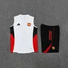 2025/2026 Manchester United Pre-Match Training White Vest+Shorts Football1:1 Thai Quality