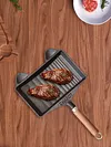 Cast Iron Egg Frying Pan Pre-Seasoned Skillet Chefs Pan for Indoor & Outdoor Use