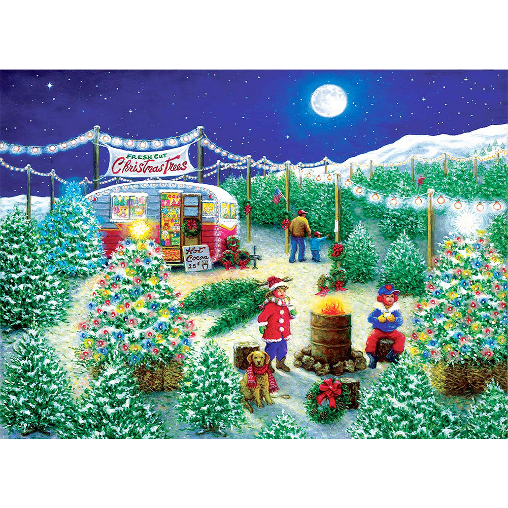 

Merry Christmas - Round Drill Diamond Painting - 55*40CM, 501 Original