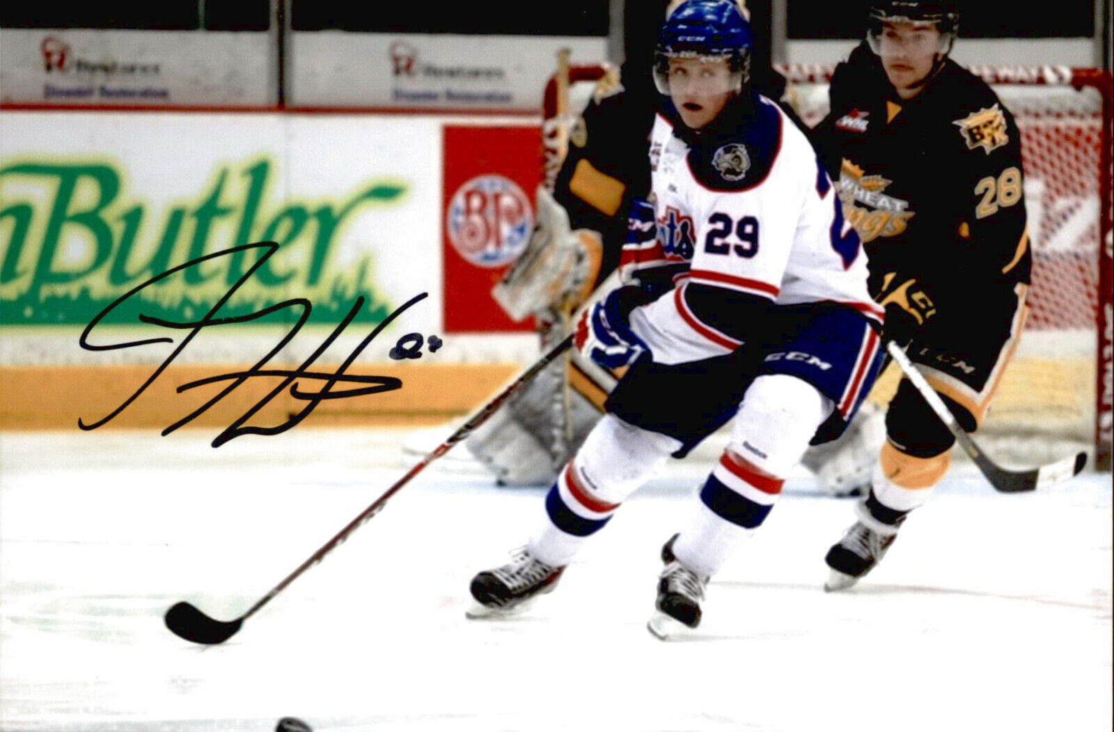 Dryden Hunt SIGNED 4x6 Photo Poster painting REGINA PATS MEDICINE HAT TIGERS / FLORIDA PANTHERS