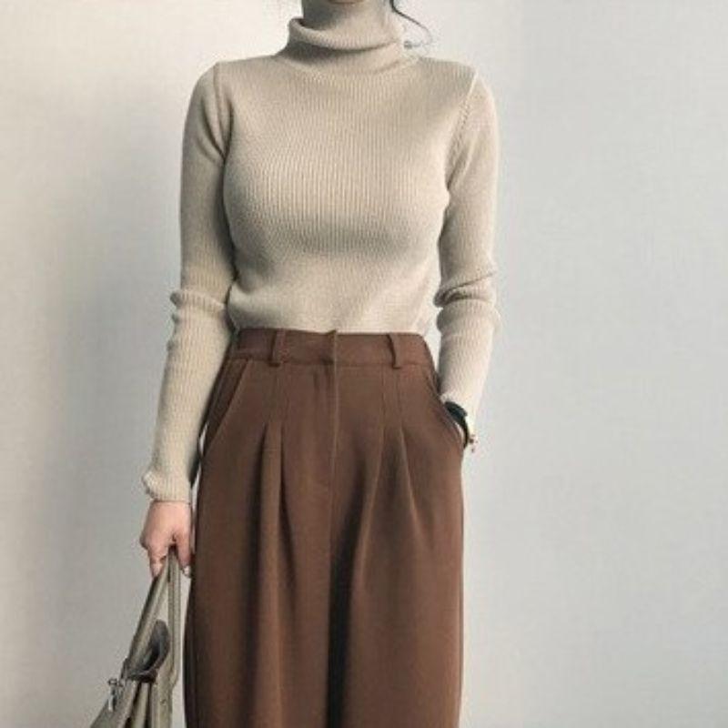  thdmladies Elegant Turtleneck Sweater thedmladies